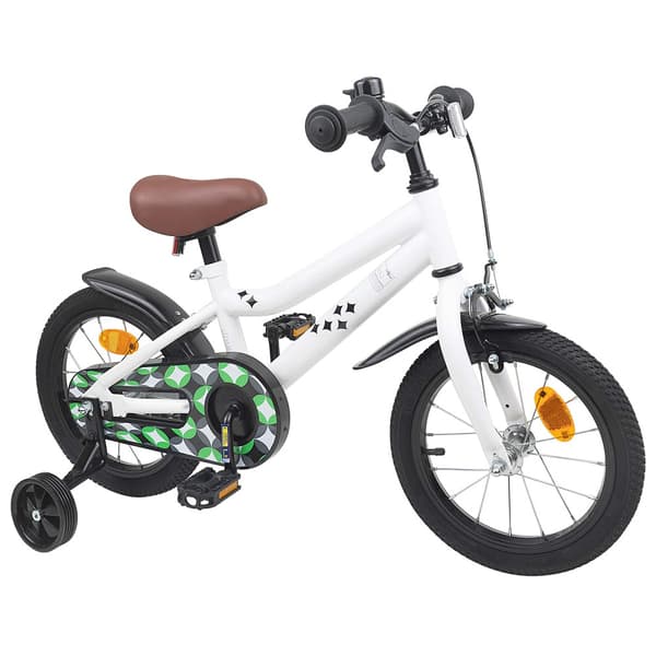 Barncykel 16 Tum för 4-6 år gamla Vit
