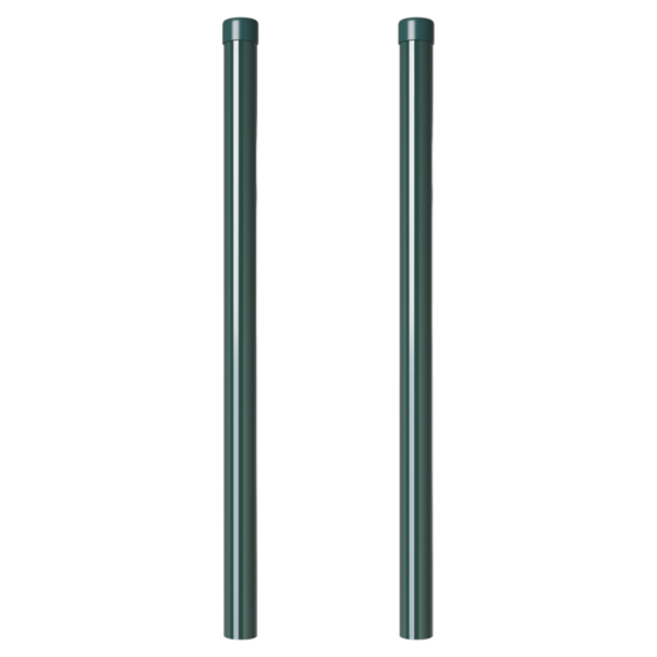 Stängselstolpe 2 pcs Grön 80 cm Pulverlackerad stål