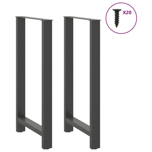 Barbordsben antracit 2 st 60x(110-111) cm stål
