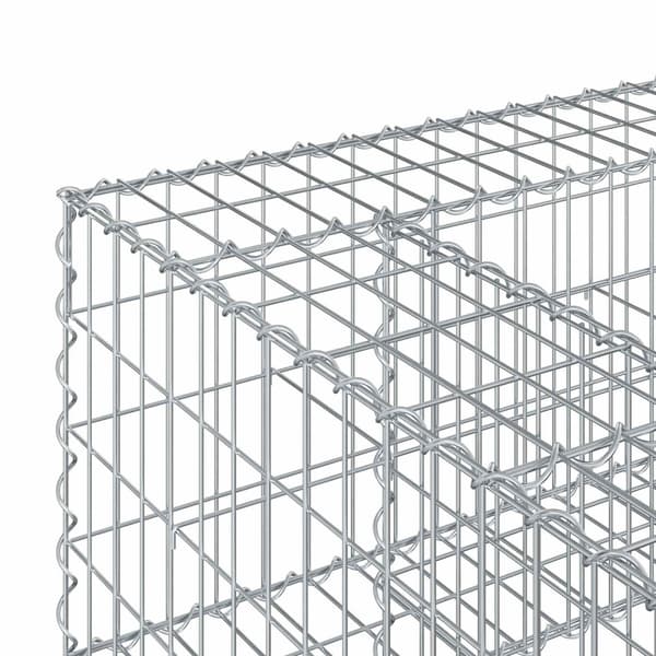 Gabion upphöjd säng Silver