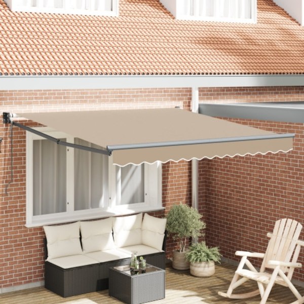 Automatisk Utdragbar Markis Beige 350x250 cm