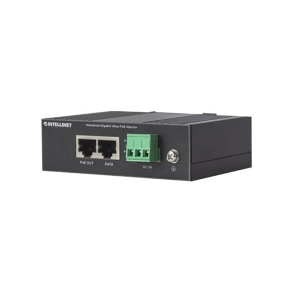 Intellinet Industrial Gigabit Ultra PoE Injector, 1 x 60 W Port, IEEE 802.3bt/at/af Power over Ethernet (Ultra POE/PoE+/PoE), Metal Housing - strömtil