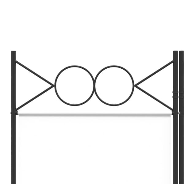 Rumsavdelare 5 paneler vit 200x220 cm tyg