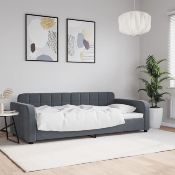 Dagbädd mörkgrå 90x190 cm sammet