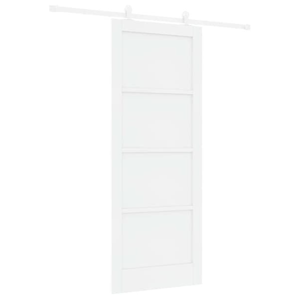 Skjutdörr 83 x 211 cm Konstruerat trä Vit