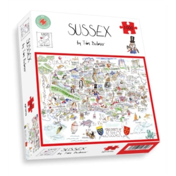 Map of Sussex Jigsaw 1000 Piece Puzzle