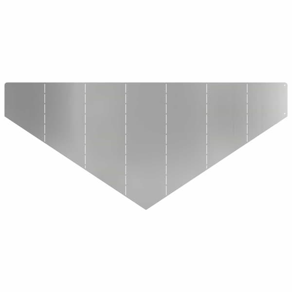 Kant för gräsmatta 4 st 100 x 45 cm Stål Silver