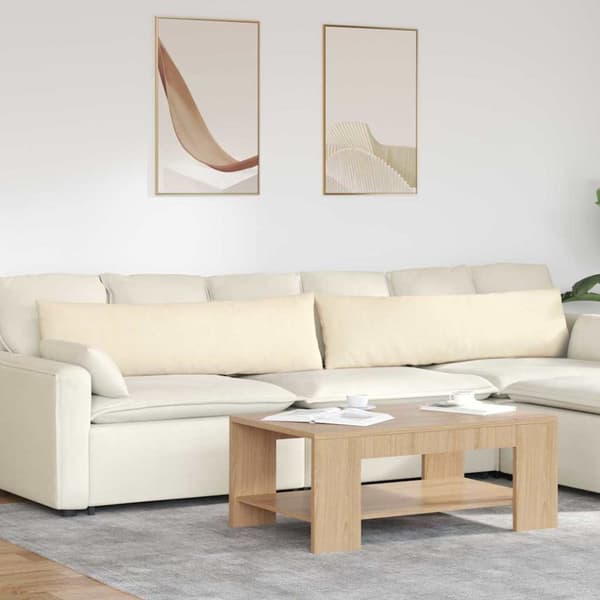 Sofakuddar 2 pcs Kräm 145 x 40 cm Kordread tyg