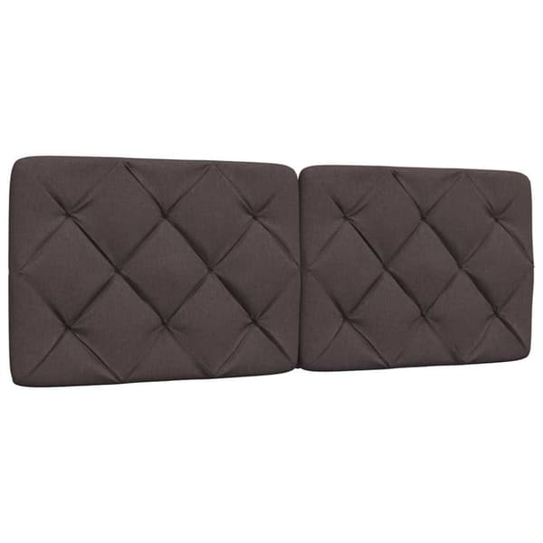 Headboard Cushion Dark Brown 120 cm Fabric