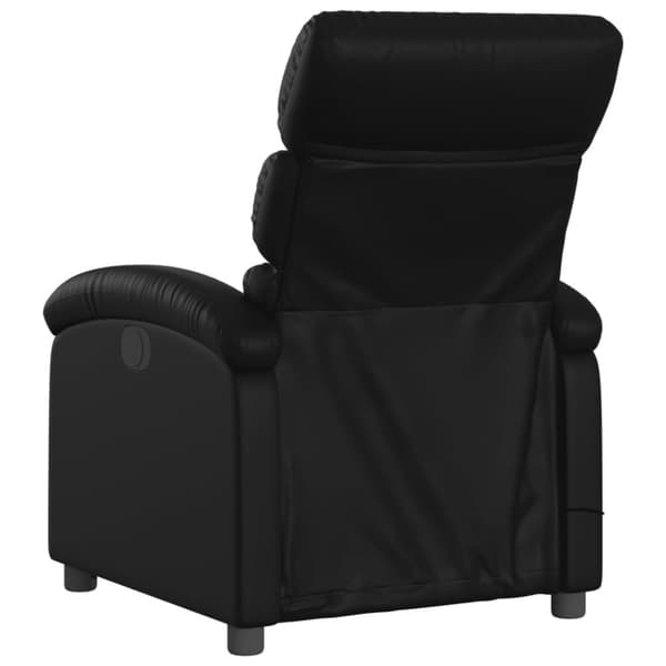 Massagefåtölj svart konstläder