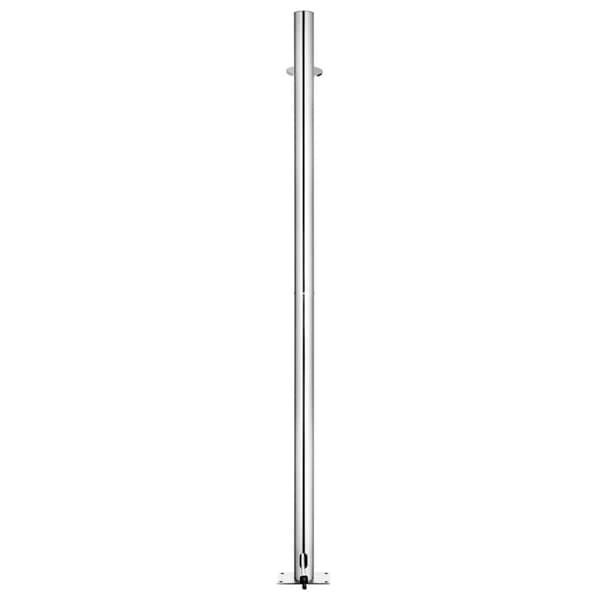 Trädgårdsdusch med brunt golv 220 cm rostfritt stål