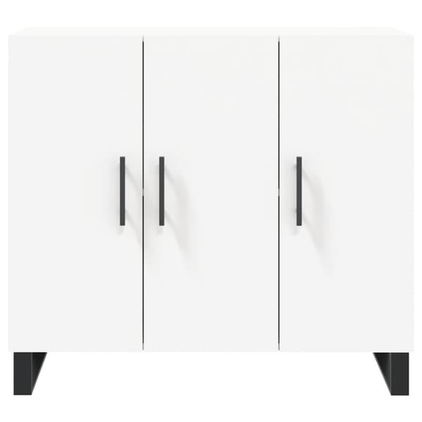 Skänk vit 90x34x80 cm konstruerat trä