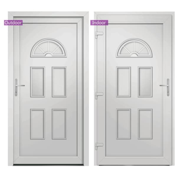 Ytterdörr vit 98x208 cm PVC