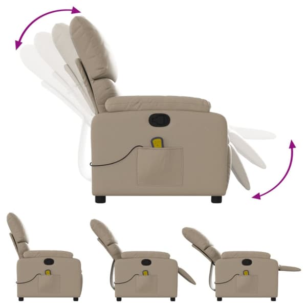 Massagefåtölj cappuccino konstläder