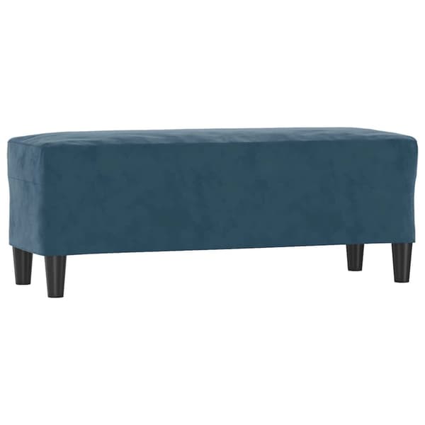 Bänk blå 100x35x41 cm sammet