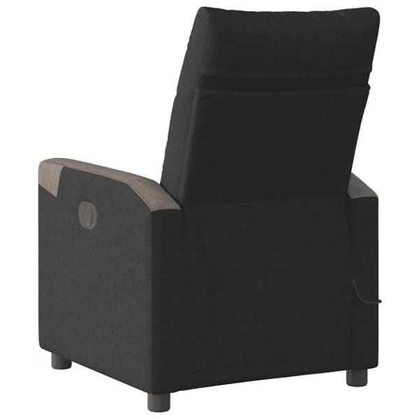 Massagefåtölj svart tyg