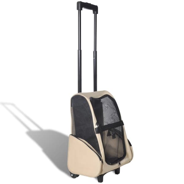 Hopfällbar djurvagn beige