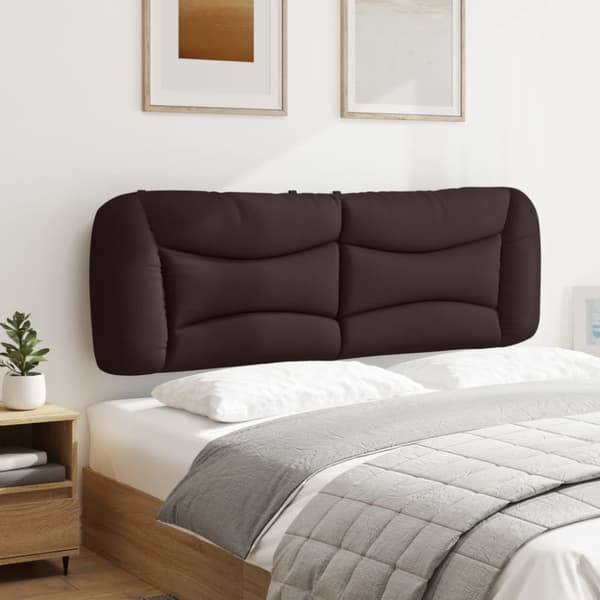 Headboard Cushion "Hvar" Dark Brown 160 cm Fabric