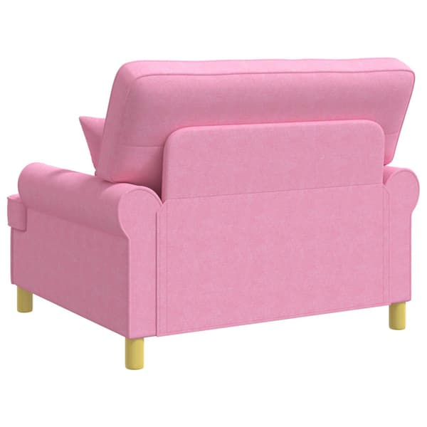 Fåtölj med kuddar Rosa Tyg