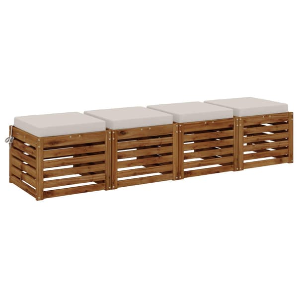 4-delade Sittdynor SOEST 4 st 100% Polyester Vit 50 x 50 x 7 cm