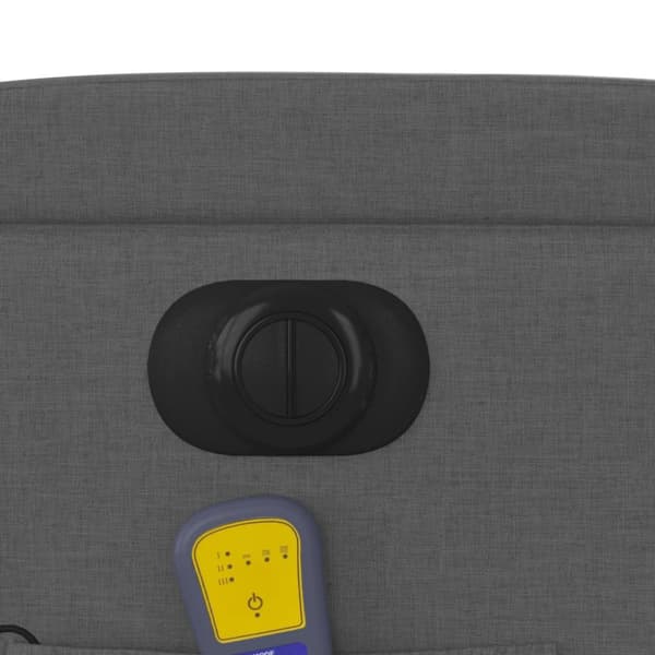Elektrisk massagefåtölj mörkgrå tyg