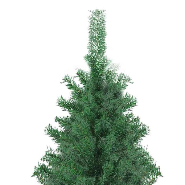 Julgran med dekorativa strängljus Grön 400 cm PVC