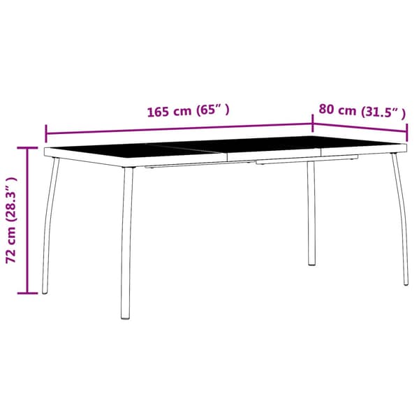 Utemöbelset 5 pcs Antracit Järn och stål