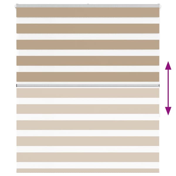 Rullgardin zebra 125x150 cm tyg bredd 120,9 cm polyester