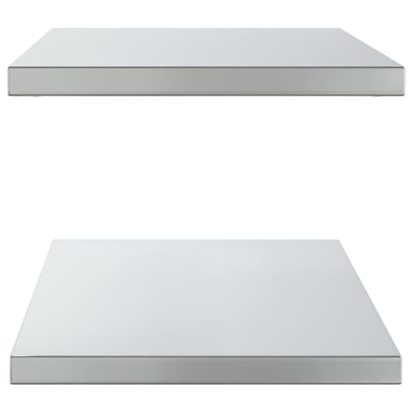 Vägghyllor 2 st 100x40 cm silver rostfritt stål