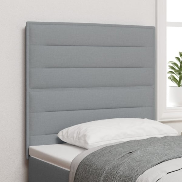 Sänggavel Linjer Design Ljusgrå 100 cm Tyg