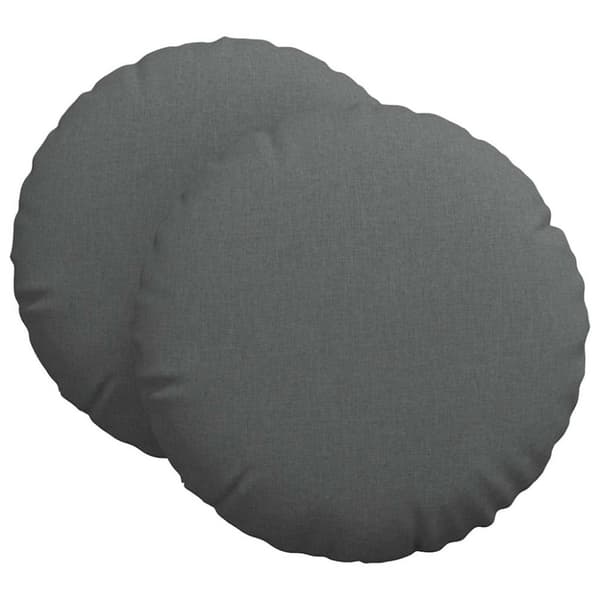 Sittkuddar 2 pcs Mörkgrå Ø80 x 29 cm tyg