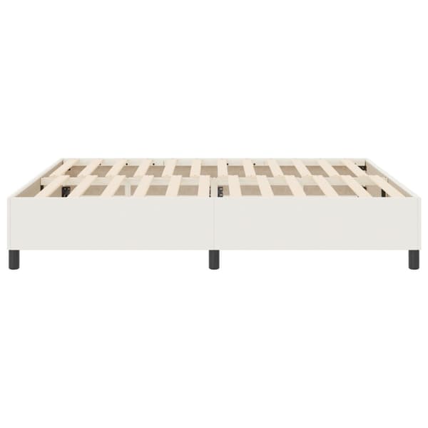 Plattform sängram Kräm 180 x 200 cm Kordread tyg