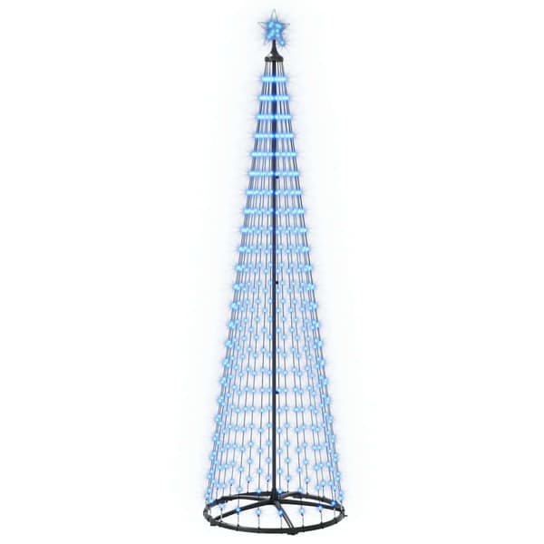 LED-konjulgran 250 cm 470 LED-lampor Blå Stål Vit