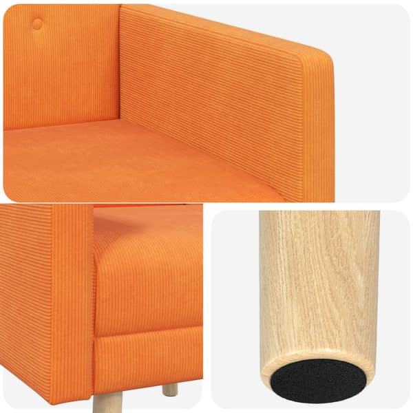 Accentfåtölj Orange Manchestertyg