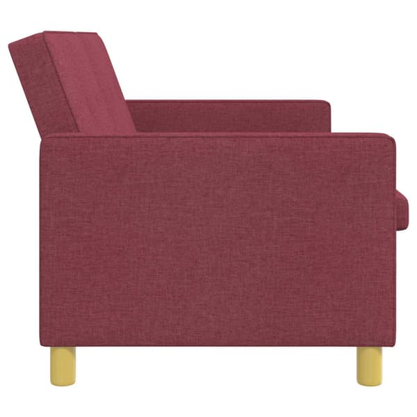Pull Out Sofa Bed Vinröd Tyg