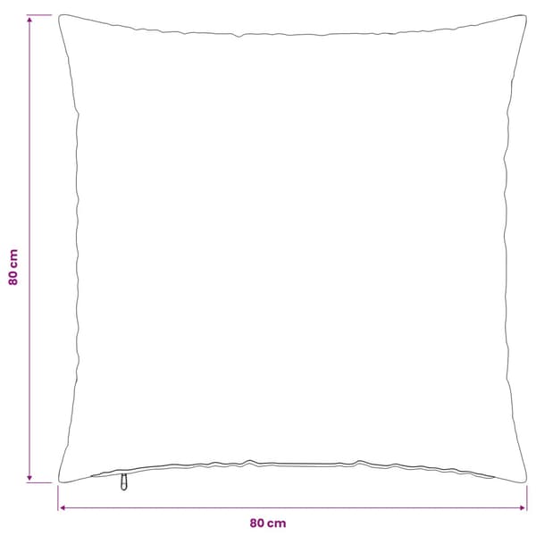 Kuddöverdrag 2 st HEERLEN Ljusgrå 80 x 80 cm PV Fleece