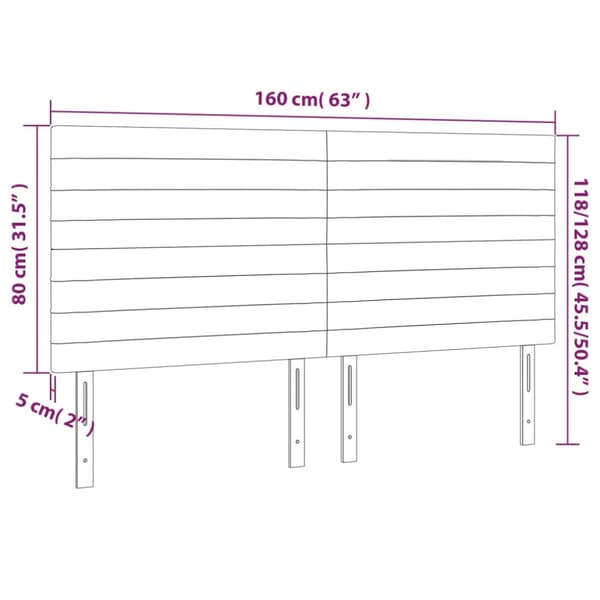 Sänggavel svart 160x5x118/128 cm tyg