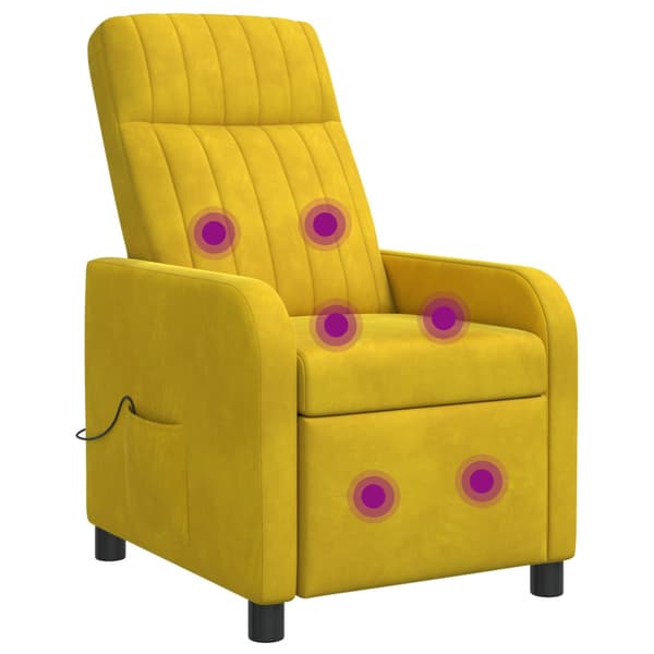 Massagefåtölj Gul Sammet (V)