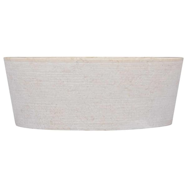 Handfat gräddvit Ø40x15 cm marmor