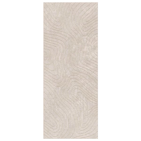 Inomhus och utomhus matta PALMERAS Beige 80 x 150 cm Polyester
