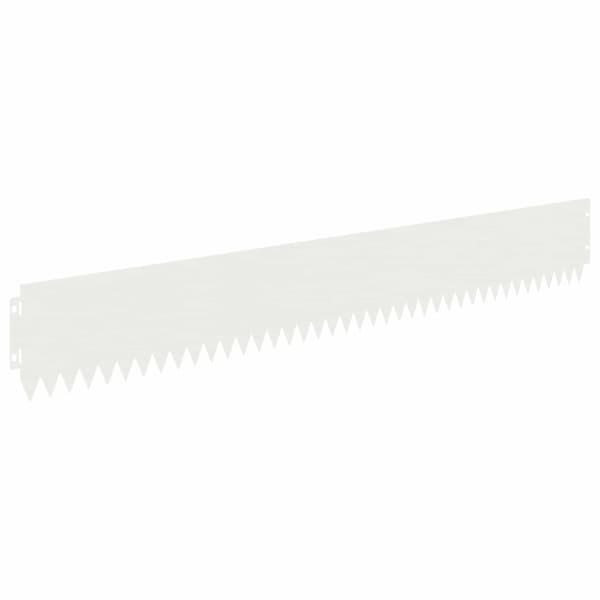 Kant för gräsmatta 30 pcs 103 x 15 cm Stål Vit