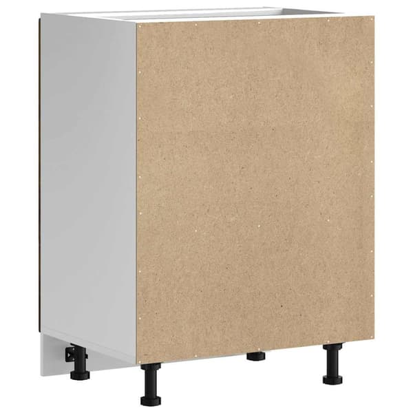 Diskbänk underskåp rökfärgad ek 60x46x81,5 cm konstruerat trä