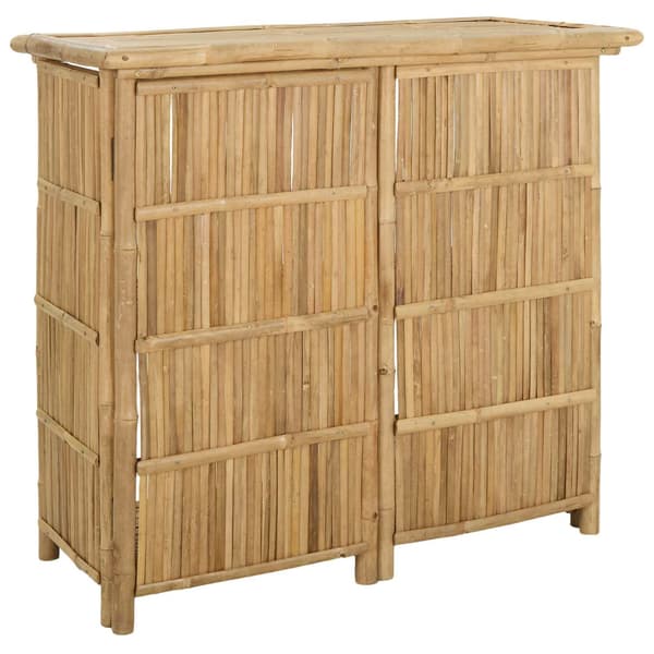 Utebarbord och stolar 3 st Naturlig Bambu