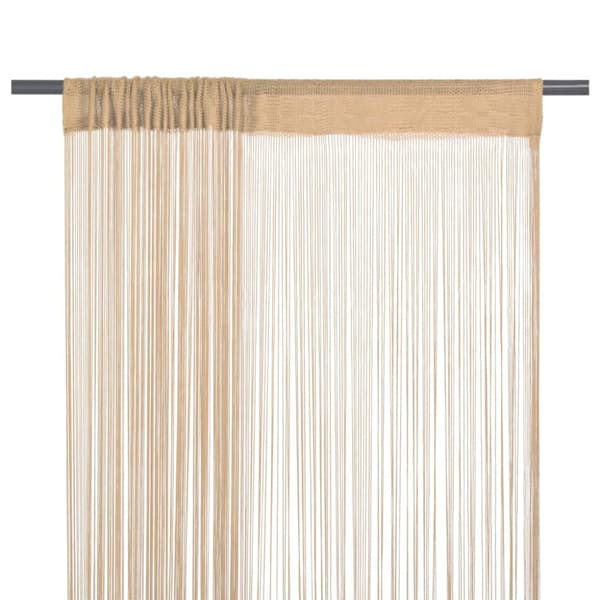 Trådgardiner 2 st 100x250 cm beige