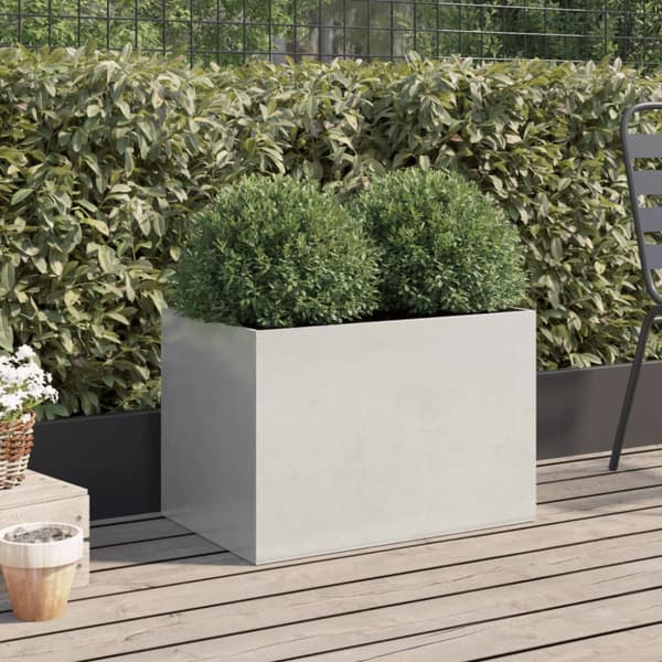 Odlingslåda silver 62x40x39 cm rostfritt stål