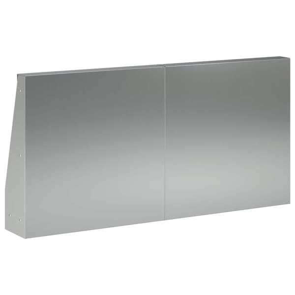 Stödvägg 2 st 40 x 12 x 50 cm Galvaniserat stål Silver