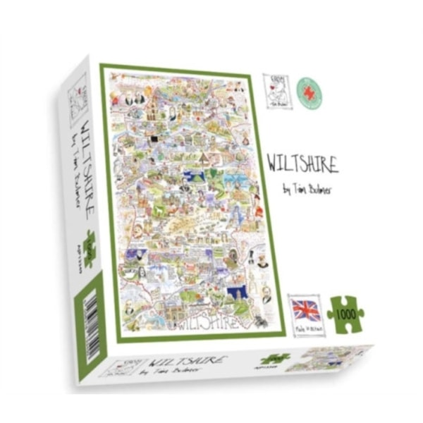 Map of Wiltshire Jigsaw 1000 Piece Puzzle