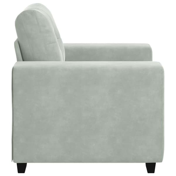 Soffstol ljusgrå 100x78x80 cm sammet