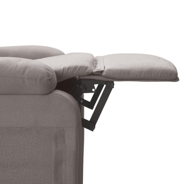 Elektrisk massagefåtölj taupe tyg