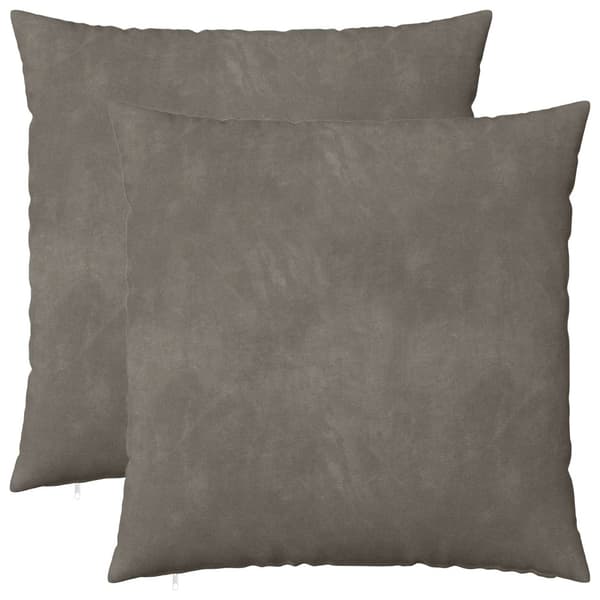 Kuddöverdrag 2 st HEERLEN Ljusgrå 65 x 65 cm Sammet
